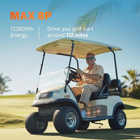 LiTime 48V 30Ah Lithium Golf Cart GC2 Battery with CAN/RS485 Communication, 2C Deep Cycle LiFePO4 Battery, Replaces T-105/T-125/T-145/T-605/T-875/T-890 (2-Pack) in Kuwait