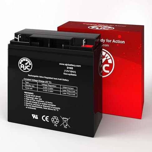 بطارية AJC متوافقة مع بطارية حمض الرصاص المختومة Power-Sonic PS-12180-NB 12V 18Ah in Kuwait