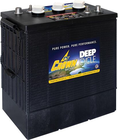 Crown CR-305 6V Flooded Lead Acid Deep Cycle Battery – 305Ah @ 20Hr – Commercial Motive Power Battery – Solar, EV, Floor Machine & Backup Power – 4 Pack in Saudi Arabia