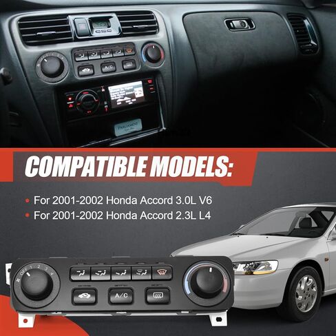79600-S84-A21ZA A/C Heater Climate Control Module Compatible with Honda Accord 2001-2002 2.3L L4 / 3.0L V6 Replace 79600S84A21ZA HVAC Control Switch Module Panel in Saudi Arabia