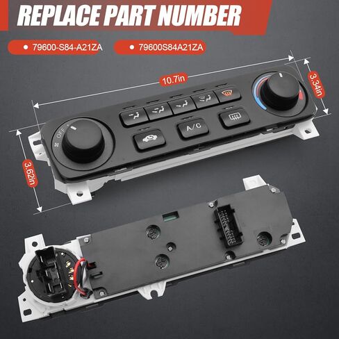 79600-S84-A21ZA A/C Heater Climate Control Module Compatible with Honda Accord 2001-2002 2.3L L4 / 3.0L V6 Replace 79600S84A21ZA HVAC Control Switch Module Panel in Saudi Arabia