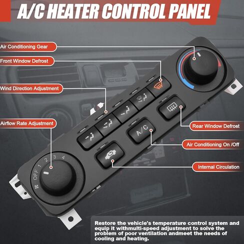 79600-S84-A21ZA A/C Heater Climate Control Module Compatible with Honda Accord 2001-2002 2.3L L4 / 3.0L V6 Replace 79600S84A21ZA HVAC Control Switch Module Panel in Saudi Arabia