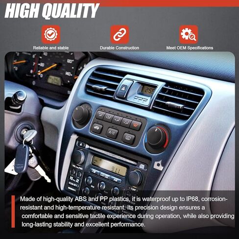 79600-S84-A21ZA A/C Heater Climate Control Module Compatible with Honda Accord 2001-2002 2.3L L4 / 3.0L V6 Replace 79600S84A21ZA HVAC Control Switch Module Panel in Saudi Arabia