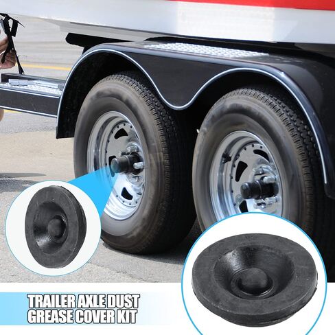 X AUTOHAUX 6pcs 1.46" Trailer Hub Dust Cap Rubber Grease Plugs for Dexter EZ Lube Trailer Camper in Kuwait