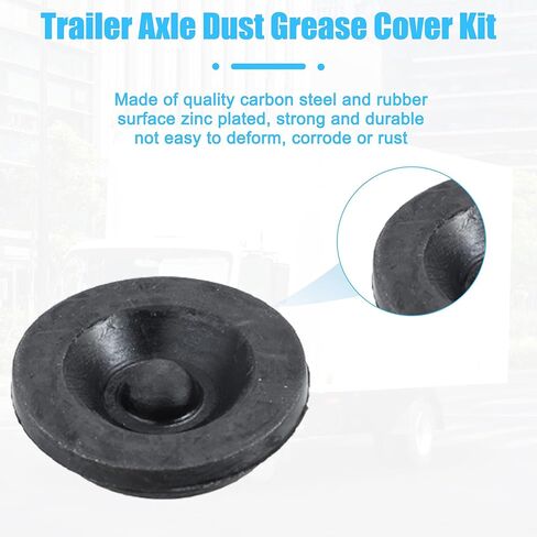 X AUTOHAUX 6pcs 1.46" Trailer Hub Dust Cap Rubber Grease Plugs for Dexter EZ Lube Trailer Camper in Kuwait