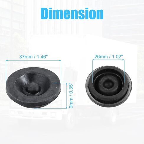 X AUTOHAUX 6pcs 1.46" Trailer Hub Dust Cap Rubber Grease Plugs for Dexter EZ Lube Trailer Camper in Kuwait