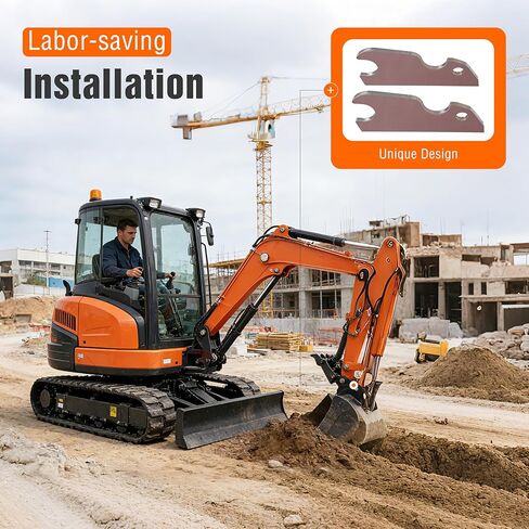 دعامة ALMULOO Excavator Quick Tach تُرفق ملحق آذان الدلو متوافق مع Kubota U-55 KX057 KX191 الفولاذ المعدني العاري in Kuwait