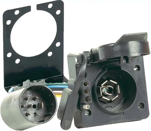 40955 Multi-Tow 7 Way RV & 4 Flat Trailer Connector Plug Adaptor for Hopkins in Kuwait