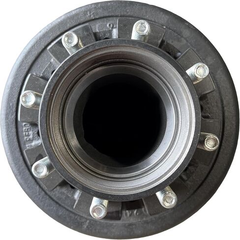 M-Parts for Dexter Trailer Hub and Drum Assembly for Heavy Duty 10000 10K Axles - 8 on 6-1/2 - Oil Bath, 4" Brakes, Fits Bearings 395S Inner / 387A Outer. 9-27 8-214-5 Fits Bearings 395S / 387A in Saudi Arabia