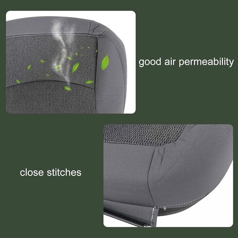 FZJDSD Gray Driver & Passenger Side Bottom Replacement Cloth Seat Covers Compatible with Dodge Ram 1500 2500 3500 2013 2014 2015 2016 2017 2018 in Kuwait
