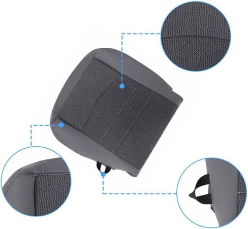 FZJDSD Gray Driver & Passenger Side Bottom Replacement Cloth Seat Covers Compatible with Dodge Ram 1500 2500 3500 2013 2014 2015 2016 2017 2018 in Kuwait