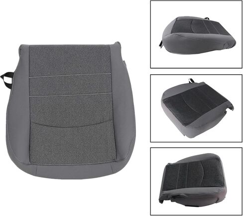 FZJDSD Gray Driver & Passenger Side Bottom Replacement Cloth Seat Covers Compatible with Dodge Ram 1500 2500 3500 2013 2014 2015 2016 2017 2018 in Kuwait