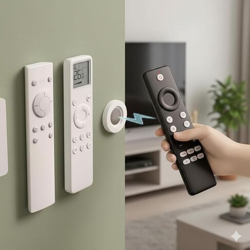 Magnetic Wall Mount Organizer 8 Pack, No-Drill Remote Control Holder 1.18" Storage Set for TV, Fan, Air Conditioner in Kuwait