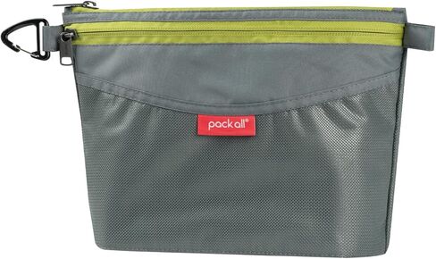 pack all Double-Layered Water-Resistant Zipper Pouch, Mesh Zipper Bags for Storage, Travel, Office & Home Organization (Black, Small) in Kuwait