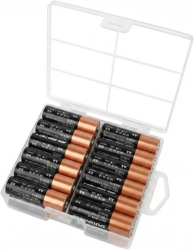 12-section AA battery storage box, made of transparent plastic, with space-saving design, suitable for home, office and travel storage, AA in Kuwait