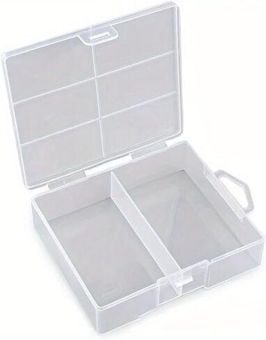 12-section AA battery storage box, made of transparent plastic, with space-saving design, suitable for home, office and travel storage, AA in Kuwait