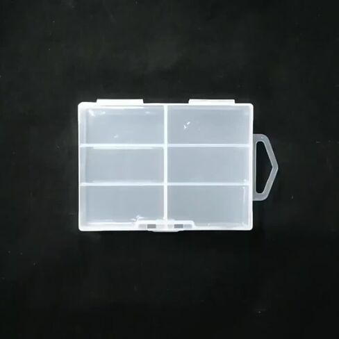 12-section AA battery storage box, made of transparent plastic, with space-saving design, suitable for home, office and travel storage, AA in Kuwait