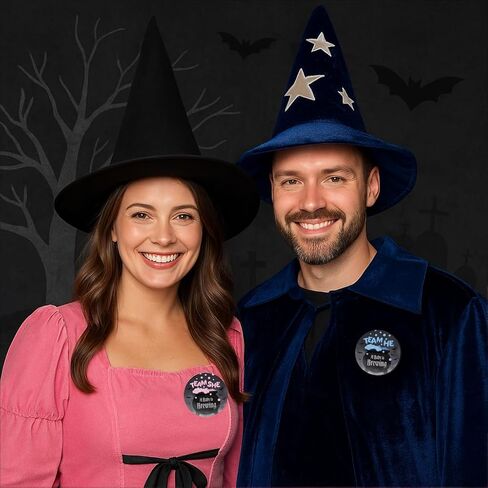 ملصقات الكشف عن الجنس من DISTINCTIVS Baby is Brewing Halloween - عدد 40 - الفريق الأزرق هو والفريق الوردي هي - حفلة الكشف عن الجنس للساحرة الساحرة in Kuwait