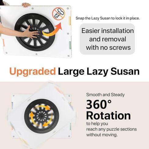 1000 Pieces Rotating Plastic Puzzle Board with Drawers and Cover, 30"x22" Portable Jigsaw Puzzle Table for Adults, Lazy Susan Spinning Puzzle Boards in Saudi Arabia