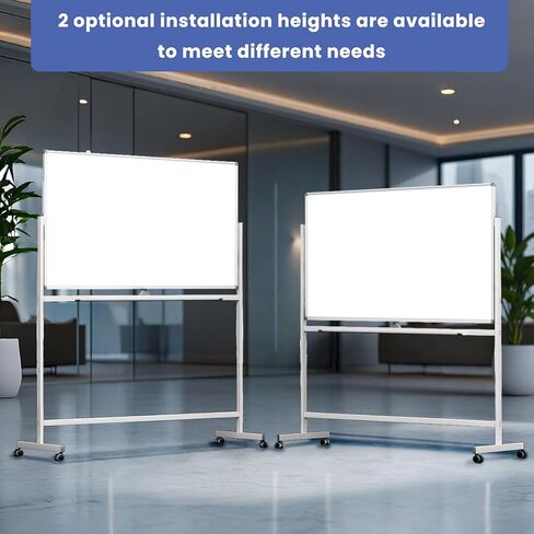 Rolling White Board on Wheels, 72" x 48" Large Dry Erase Board with Stand, Big Rolling Whiteboard for Home, Office, School (72" x 48") in Saudi Arabia