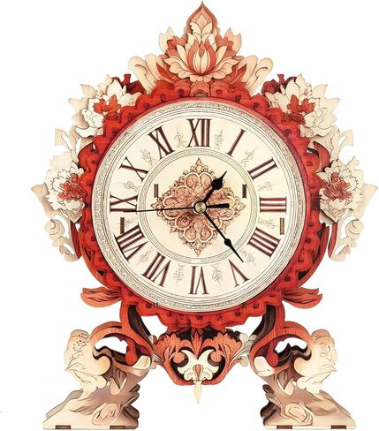 3D Wooden Puzzles for Adults Parrot Clock - Wall ‌‌Clock Puzzle Xmas Room Model Building Kit Creative Art Craft Gift Home Decor for DIY Enthusiasts, Brain Teaser Building Set Birthday Gifts in Saudi Arabia