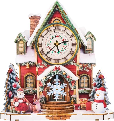 3D Wooden Puzzles for Adults Parrot Clock - Wall ‌‌Clock Puzzle Xmas Room Model Building Kit Creative Art Craft Gift Home Decor for DIY Enthusiasts, Brain Teaser Building Set Birthday Gifts in Saudi Arabia