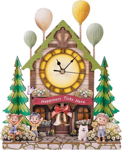 3D Wooden Puzzles for Adults Parrot Clock - Wall ‌‌Clock Puzzle Xmas Room Model Building Kit Creative Art Craft Gift Home Decor for DIY Enthusiasts, Brain Teaser Building Set Birthday Gifts in Saudi Arabia