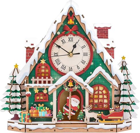 3D Wooden Puzzles for Adults Parrot Clock - Wall ‌‌Clock Puzzle Xmas Room Model Building Kit Creative Art Craft Gift Home Decor for DIY Enthusiasts, Brain Teaser Building Set Birthday Gifts in Saudi Arabia