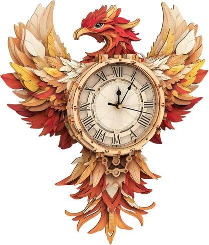 3D Wooden Puzzles for Adults Parrot Clock - Wall ‌‌Clock Puzzle Xmas Room Model Building Kit Creative Art Craft Gift Home Decor for DIY Enthusiasts, Brain Teaser Building Set Birthday Gifts in Saudi Arabia