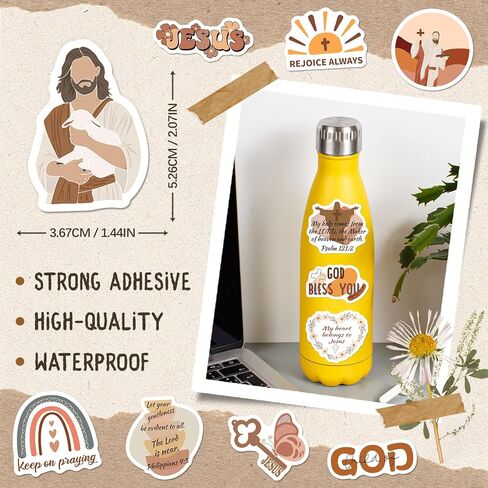 SigyoJeom 200PCS Boho Christian Stickers, Bible Verse Jesus Faith Stickers (Waterproof Vinyl) for Scrapbook Journal Bottle, Religious Supplies & Christian Gift for Kids Women in Saudi Arabia