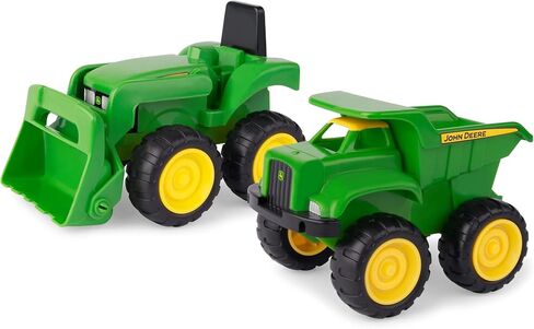 TOMY John Deere Vehicle Set - Includes Dump Truck and Tractor Toy with Loader for Sandbox - Kids Outdoor and Construction Toys - 6 Inches - 2 Count- Ages 18 Months and Up in Saudi Arabia