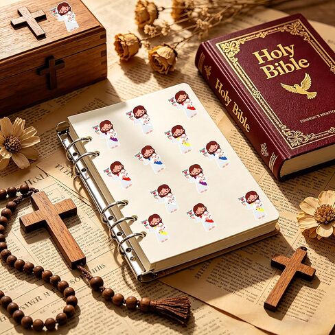 300 Pcs Jesus Loves You Stickers – Cute Jesus Christian Religious Stickers, Jesus Stickers Bulk Self-Adhesive for Sunday School, Church, Vacation Bible School, Bible Classes, Religious Gifts in Saudi Arabia