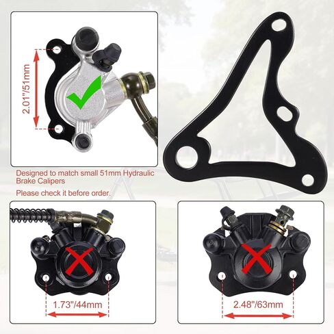 RUTU Mini Bike Hydraulic Brake Caliper Bracket Kit Compatible with Monster Mega Moto MM-B80 80cc MM-B105 105cc FRP GMB100 Coleman RB100 Realtree RT100 Mini Bikes in Kuwait