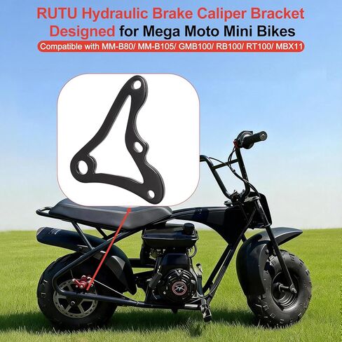 RUTU Mini Bike Hydraulic Brake Caliper Bracket Kit Compatible with Monster Mega Moto MM-B80 80cc MM-B105 105cc FRP GMB100 Coleman RB100 Realtree RT100 Mini Bikes in Kuwait