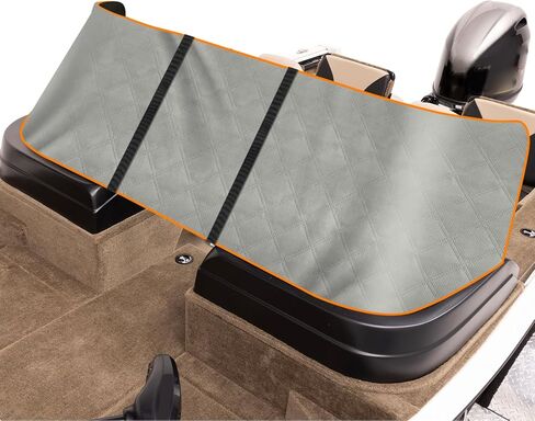 Trailerable Boat Sun Shade Compatible with Most Deep V Walk Through Windshield, Multi-Layer 600D Oxford & Thickened Cotton Fabric Windshield Cover, Custom Fit Sun Shade Protection Blocker in Kuwait