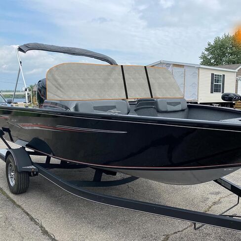 Trailerable Boat Sun Shade Compatible with Most Deep V Walk Through Windshield, Multi-Layer 600D Oxford & Thickened Cotton Fabric Windshield Cover, Custom Fit Sun Shade Protection Blocker in Kuwait