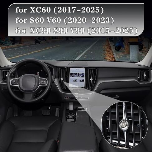 TOMALL Bling AC Vent Outlet Button Cover Compatible with Volvo XC90/XC60/S90/V90/S60/V60 Air Vent Knob Outer Trim A/C Air Conditioner Outer Ring Cap Bling Decorations for Car Accessories in Kuwait
