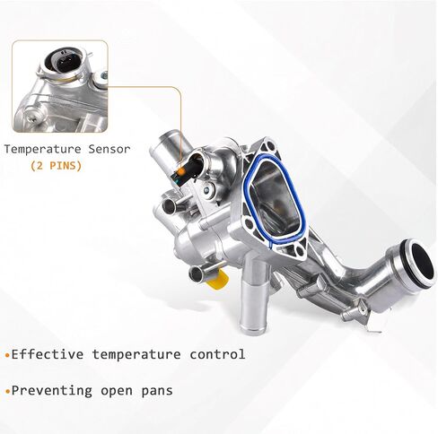 Upgraded Aluminum Engine Coolant Thermostat Housing Assembly for MINI Cooper 2011-2016, Cooper Countryman 2011-2017, Cooper Paceman 1.6L L4 2013-2016 Replacement for 11538674895, 11537647305 in Kuwait