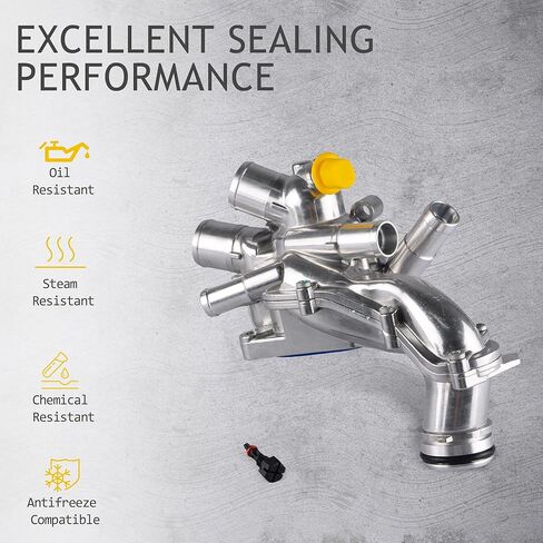 Upgraded Aluminum Engine Coolant Thermostat Housing Assembly for MINI Cooper 2011-2016, Cooper Countryman 2011-2017, Cooper Paceman 1.6L L4 2013-2016 Replacement for 11538674895, 11537647305 in Kuwait