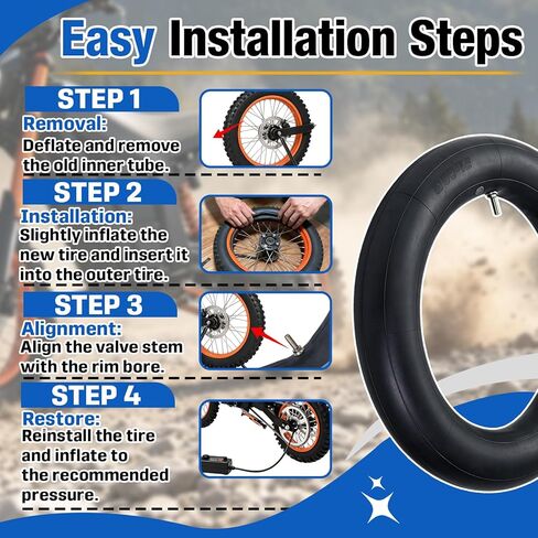 12"x3.0" Upgraded Thickened Rear Inner Tube Compatible with Tuttio Soleil01, Tutti Soleil01 & Tutto Soleil 01 Electric Dirt Bike Motorcycle, Rubber Rear Tire Replacement with Standard Valve Stem in Saudi Arabia