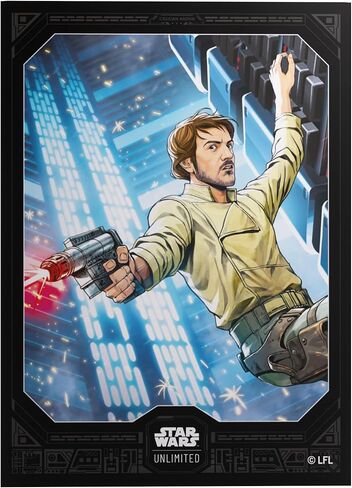 Asmodee Star Wars: أكمام فنية غير محدودة من Cassian Andor - حزمة مرخصة رسميًا مكونة من 60 أكمام فنية و2 أكمام شفافة، حجم مثالي لـ Star Wars: ألعاب غير محدودة وألعاب TCG وLCG أخرى in Kuwait