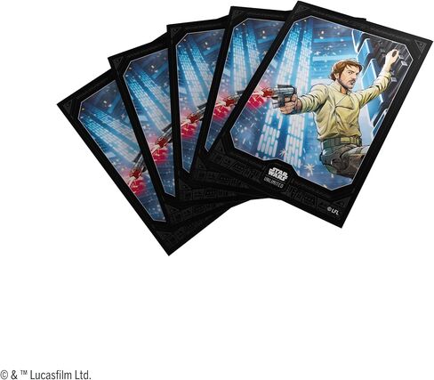 Asmodee Star Wars: أكمام فنية غير محدودة من Cassian Andor - حزمة مرخصة رسميًا مكونة من 60 أكمام فنية و2 أكمام شفافة، حجم مثالي لـ Star Wars: ألعاب غير محدودة وألعاب TCG وLCG أخرى in Kuwait