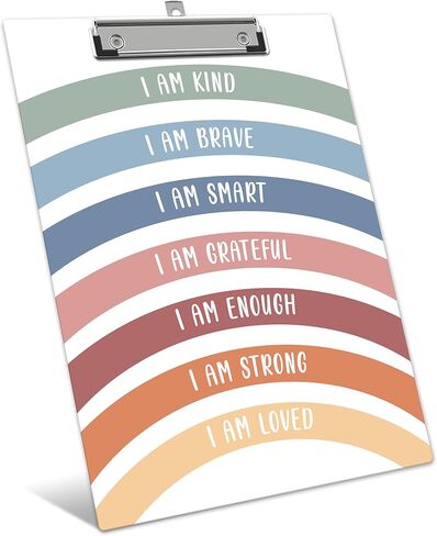 Boho Clipboard, Cute ClipBoards with Low Profile Clip for Teachers Students, Floral Decorative ClipBoards Suitable for School Office, 12.6 x 9 Inch Size - C01 in Saudi Arabia