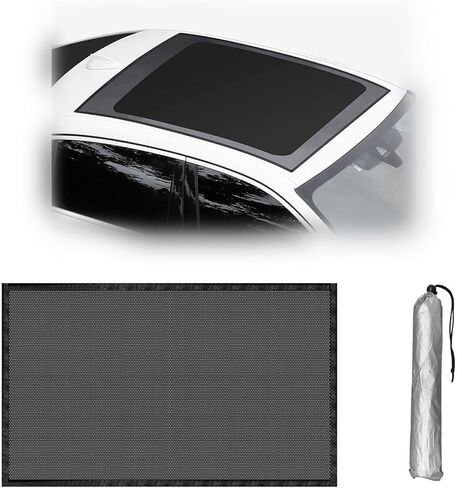 Car Sunroof Screen for Cadillac Escalade I, Escalade II, Escalade III, Escalade IQ, Car Sunroof Mesh Screen Magnetic Sunshade, Breathable Panoramic Roof Cover for Ventilation for SUV Sedan Camping in Saudi Arabia