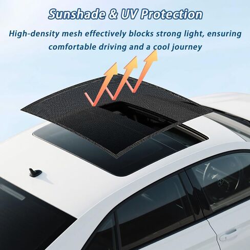 Car Sunroof Screen for Cadillac Escalade I, Escalade II, Escalade III, Escalade IQ, Car Sunroof Mesh Screen Magnetic Sunshade, Breathable Panoramic Roof Cover for Ventilation for SUV Sedan Camping in Saudi Arabia