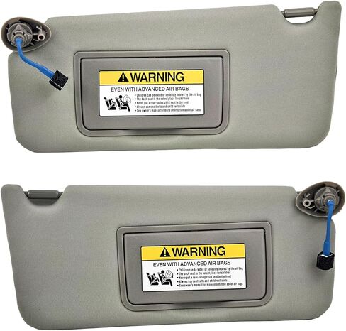 83280TA5A51ZA Fits for Honda Accord 2008 2009 2010 2011 2012 2013 2014 2015 2016 2017 Car Sun Visor Left Driver & Right Passenger with Light and Mirror Replace# 83230TA0A91ZA (Gray) in Saudi Arabia