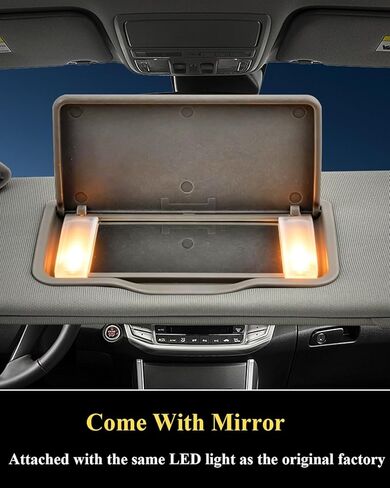 83280TA5A51ZA Fits for Honda Accord 2008 2009 2010 2011 2012 2013 2014 2015 2016 2017 Car Sun Visor Left Driver & Right Passenger with Light and Mirror Replace# 83230TA0A91ZA (Gray) in Saudi Arabia