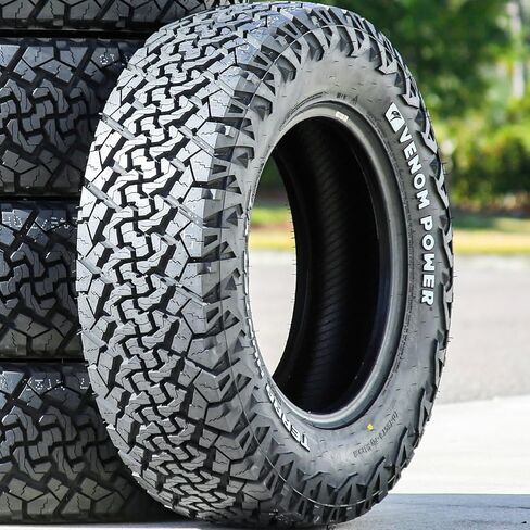 Venom Power Terra Hunter X/T 2 Truck/SUV All-Terrain Mud Off-Road Radial Tire-215/65R16 215/65/16 215/65-16 102H نطاق التحميل XL 4-Ply RWL أحرف بيضاء مرتفعة in Kuwait