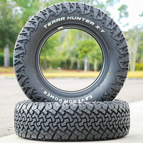 Venom Power Terra Hunter X/T 2 Truck/SUV All-Terrain Mud Off-Road Radial Tire-215/65R16 215/65/16 215/65-16 102H نطاق التحميل XL 4-Ply RWL أحرف بيضاء مرتفعة in Kuwait