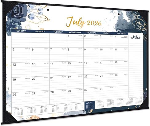 تقويم مكتب 2025 - تقويم مكتب 2025، يناير 2025 - ديسمبر 2025، 12 بوصة × 17 بوصة، المهام والملاحظات، لوحة تقويم لمدة 12 شهرًا مع واقيات زوايا سوداء، تقويم علوي كبير لمكتب المكتب in Saudi Arabia